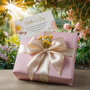 Мама отримує подарунок у святковій коробці